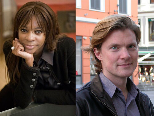 Dambisa Moyo and Johan Norberg side by side