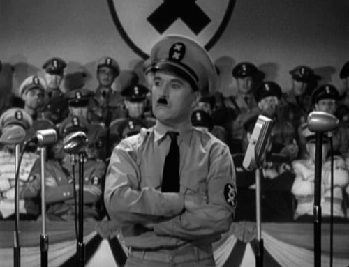 Charly Chaplin in The Great Dictator