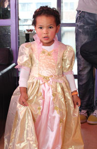 Little girl dressed as princess