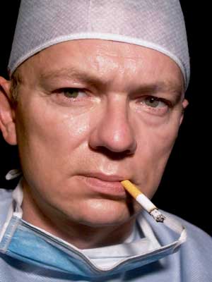 A smoking surgeon
